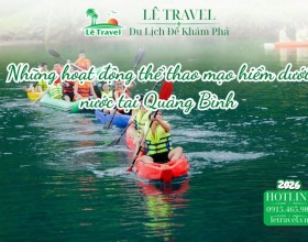 Những hoạt động thể thao mạo hiểm dưới nước tại Quảng Bình