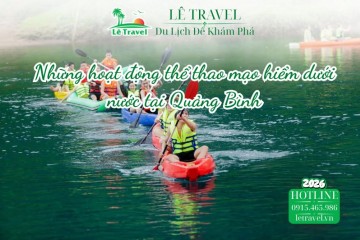 Những hoạt động thể thao mạo hiểm dưới nước tại Quảng Bình