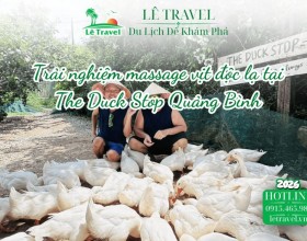 Trải nghiệm massage vịt độc lạ tại The Duck Stop Quảng Bình