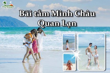 Tham quan bãi tắm Minh Châu khi đi du lịch Quan Lạn