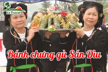 Thưởng thức món bánh chưng gù Sán Dìu Tam Đảo