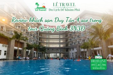 Review khách sạn Duy Tân 4 sao trong tour Quảng Bình 3N3Đ