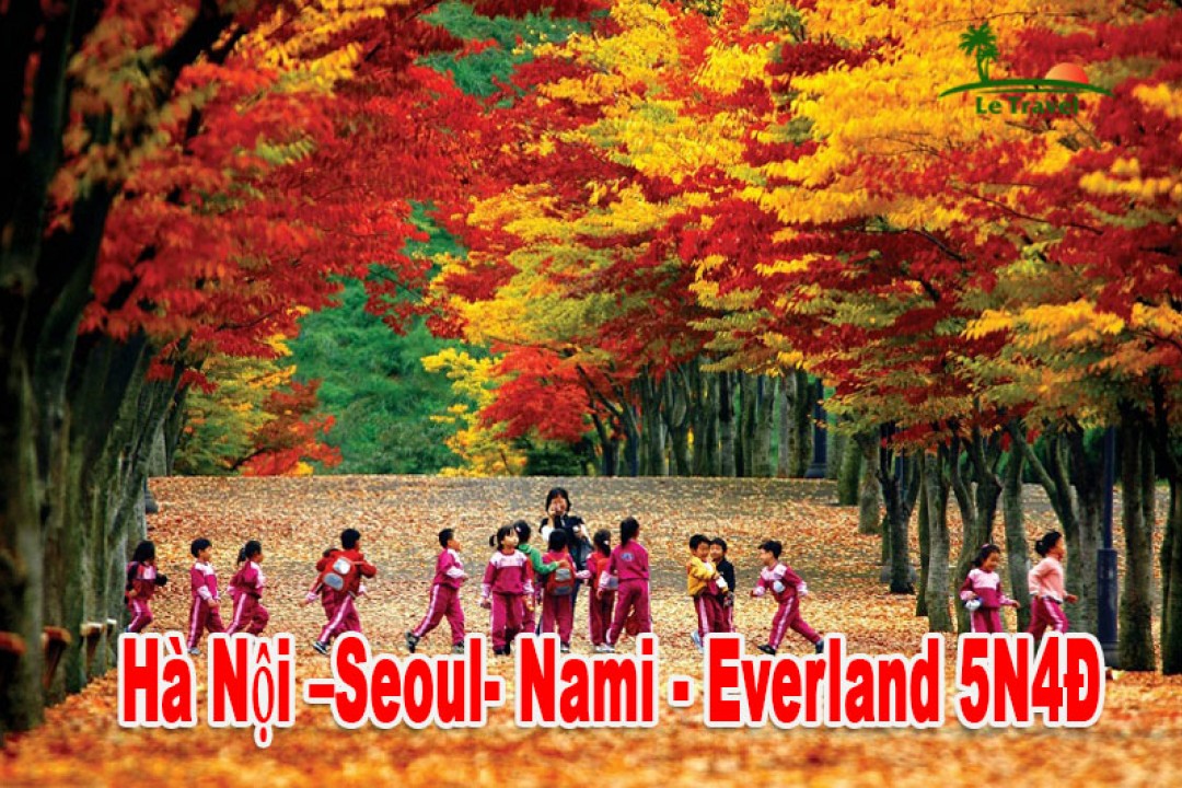 Du Lịch Hàn Quốc 5 Ngày 4 Đêm - Seoul- Nami - Everland  Bay (Vietjet Air)
