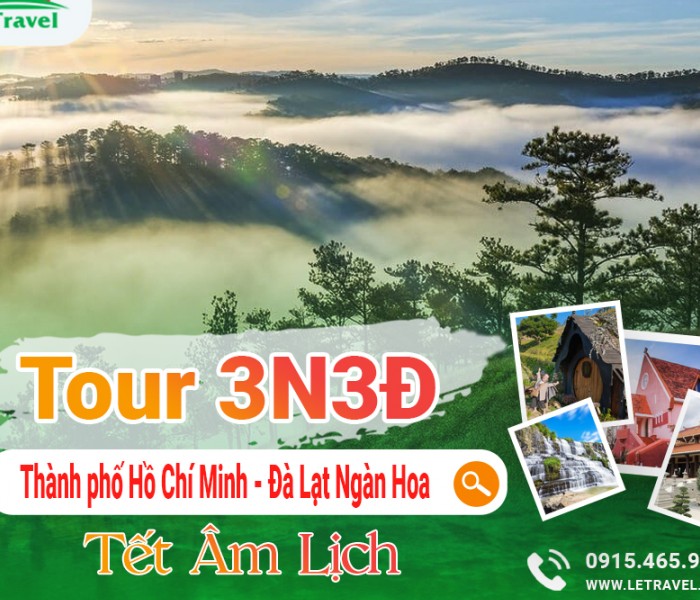 Tour Thành phố Hồ Chí Minh - Đà Lạt 3N3Đ Tết Nguyên Đán 2025