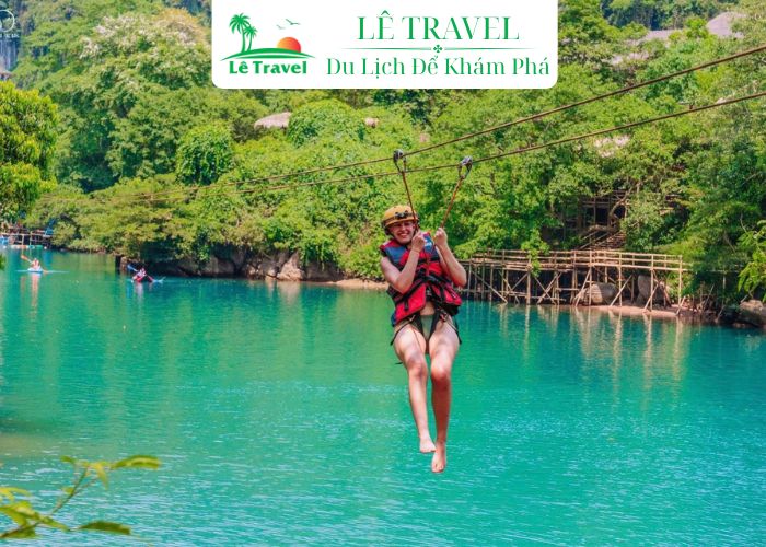 Đu dây Zipline thả mình giữa dòng Sông Chày