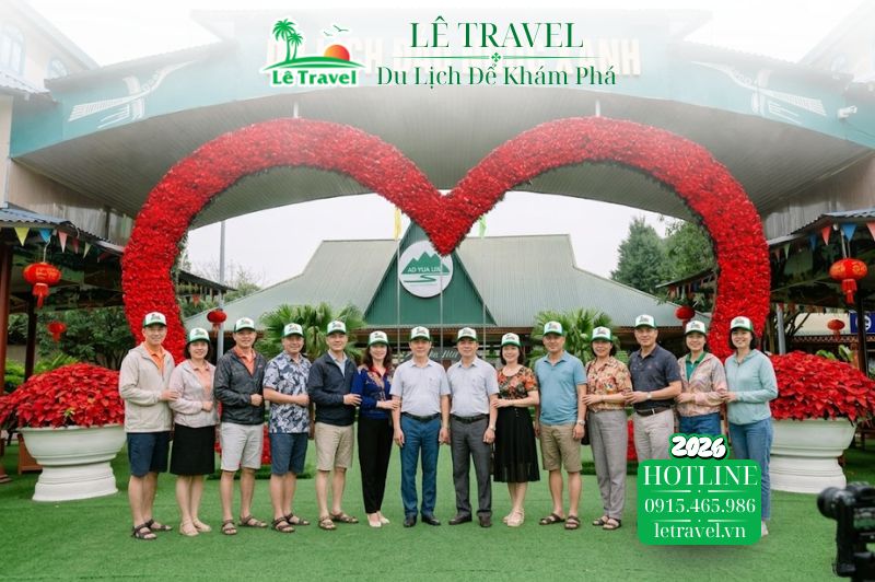 Đoàn Lê check in tại Khu du lịch Đảo Ngọc Xanh Phú Thọ
