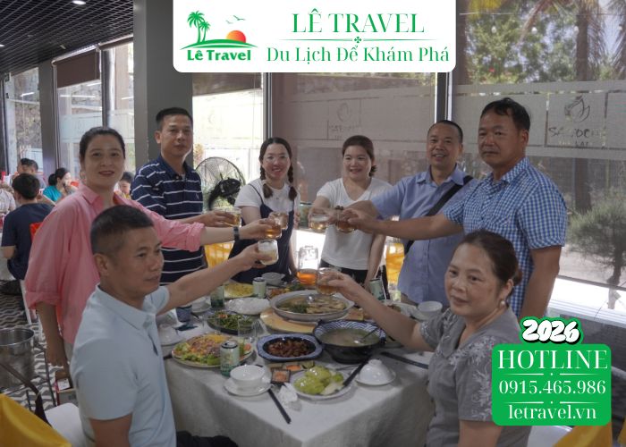 Cơ cấu bữa ăn trong tour Quảng Bình Lê Travel