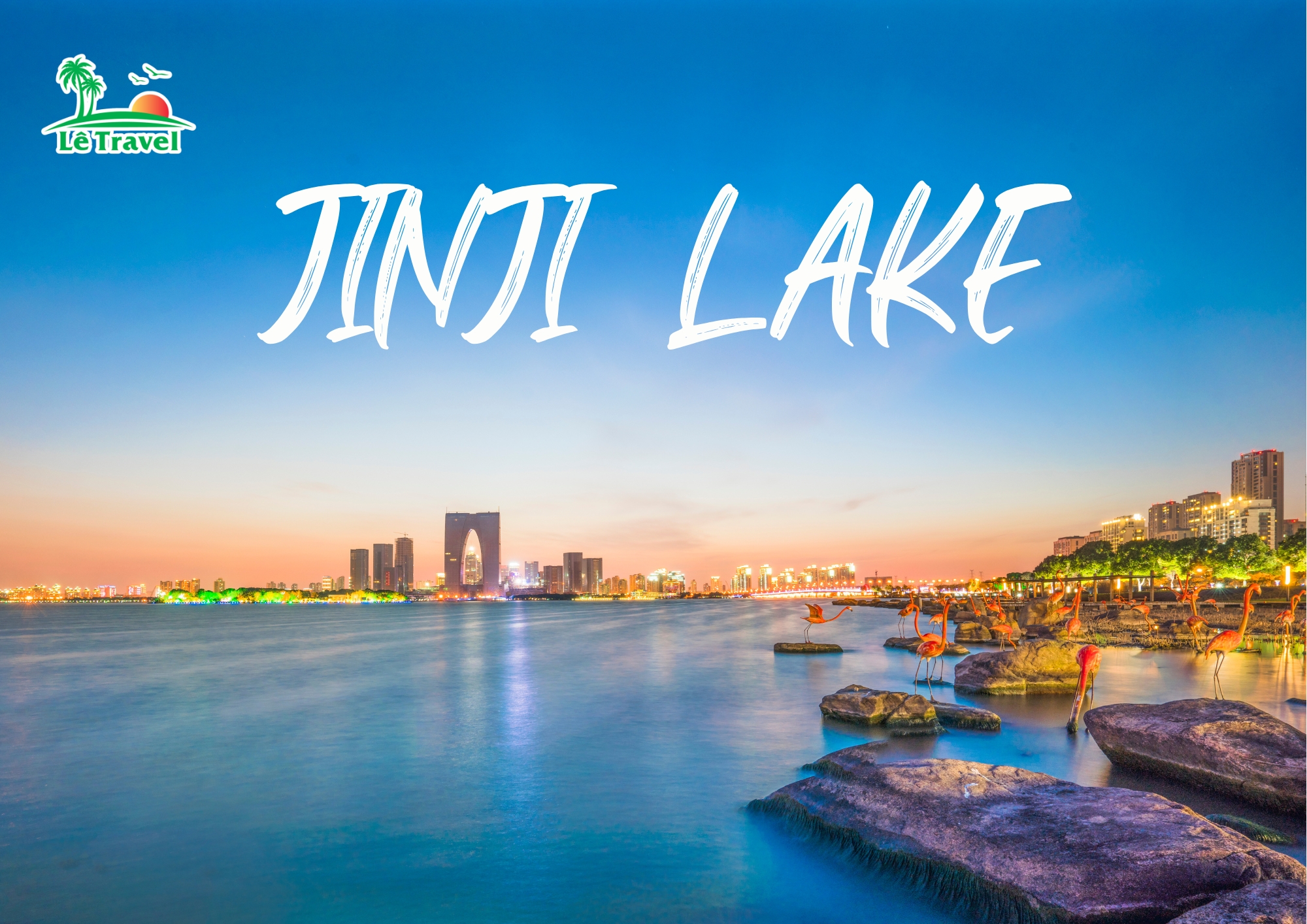 Hồ Jinji lên hình rất thơ mộng
