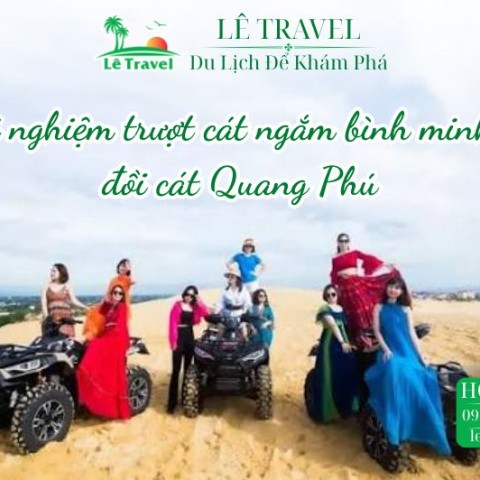 Trải nghiệm trượt cát ngắm bình minh tại đồi cát Quang Phú