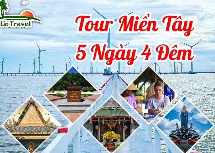 Tour Cần Thơ - Sóc Trăng - Bạc Liêu - Cà Mau - Đất Mũi - Tiền Giang - Bến Tre - Tây Ninh - Sài Gòn 5 Ngày 4 Đêm