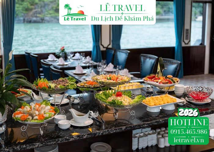 Trải nghiệm buffet trên du thuyền trong ngày có gì đặc biệt