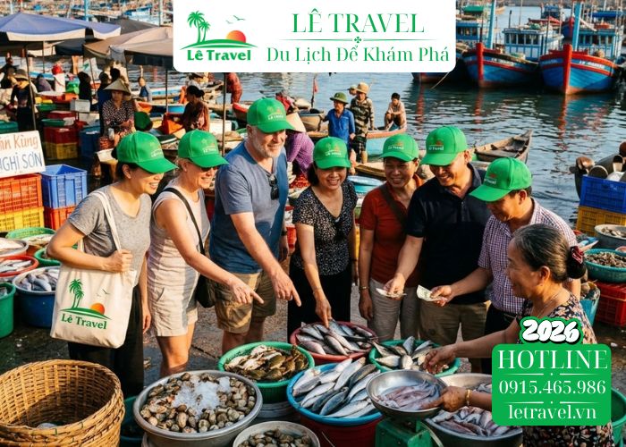 Quý khách có thể tiếp tục tự do đi dạo hoặc đi chợ hải sản
